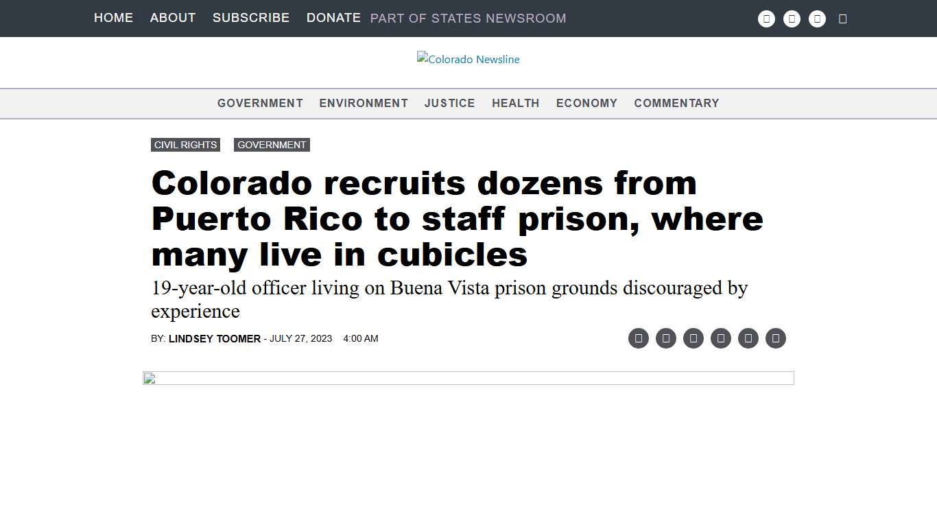 Colorado recruits dozens from Puerto Rico to staff prison, where many live in cubicles Colorado Newsline